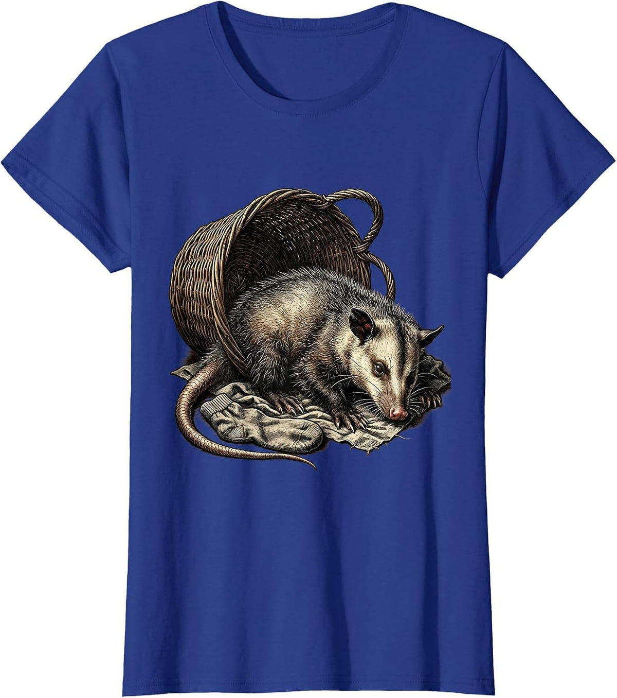 Women's Limp Opossum Vintage Funny Animal Meme T-Shirt - Royal Blue