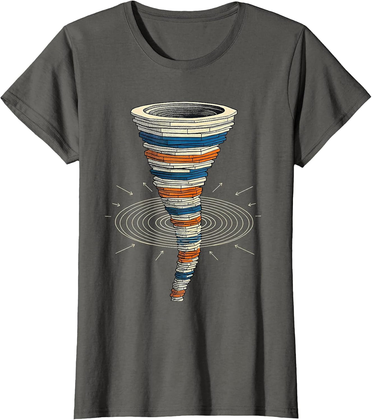 Women's Tornado Radar Meteorology Storm Chaser Enthusiast Humor T-Shirt - Asphalt Grey