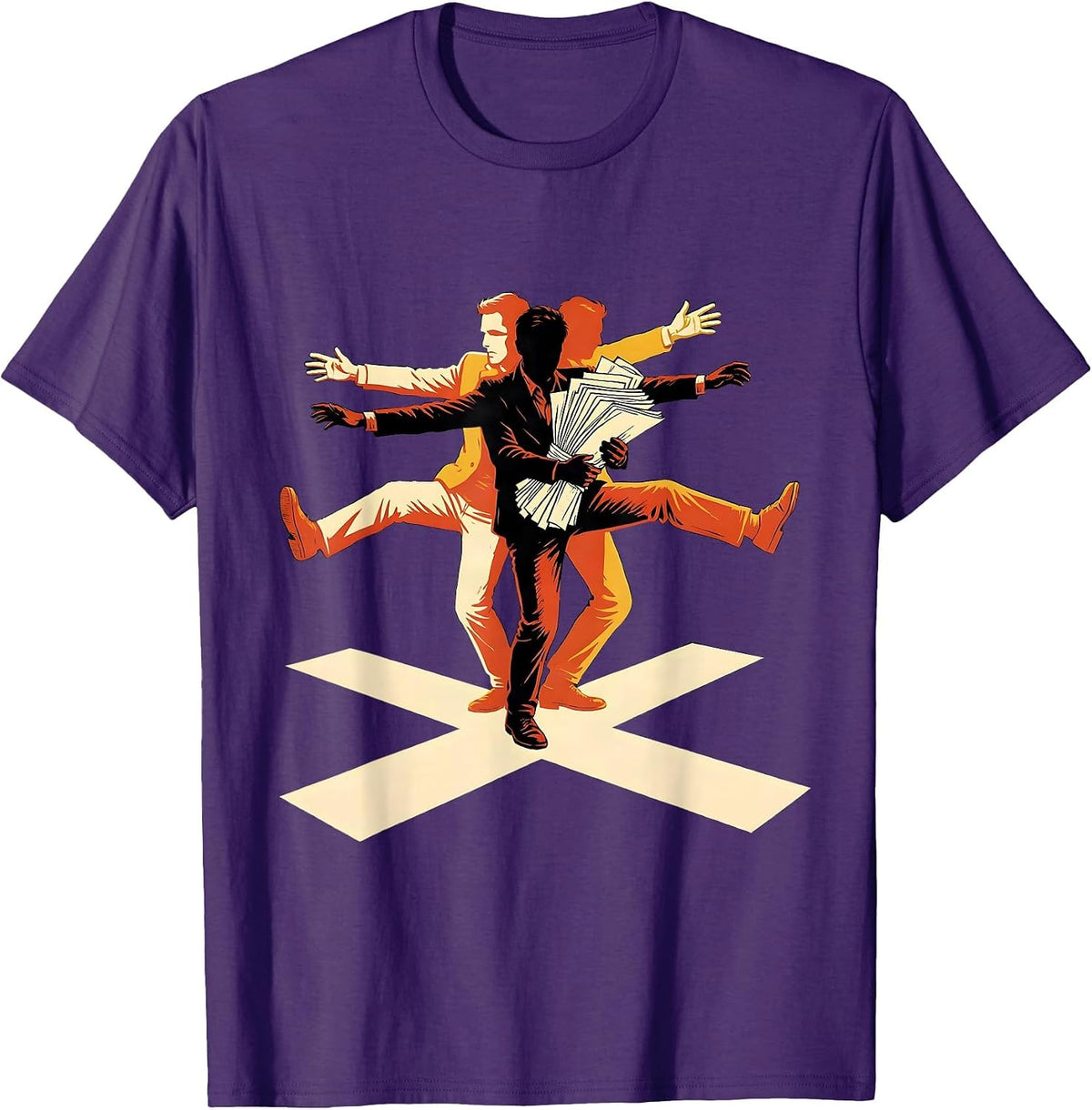 Comic Performer Stage Tape Theater Kid Humor T-Shirt - Purple