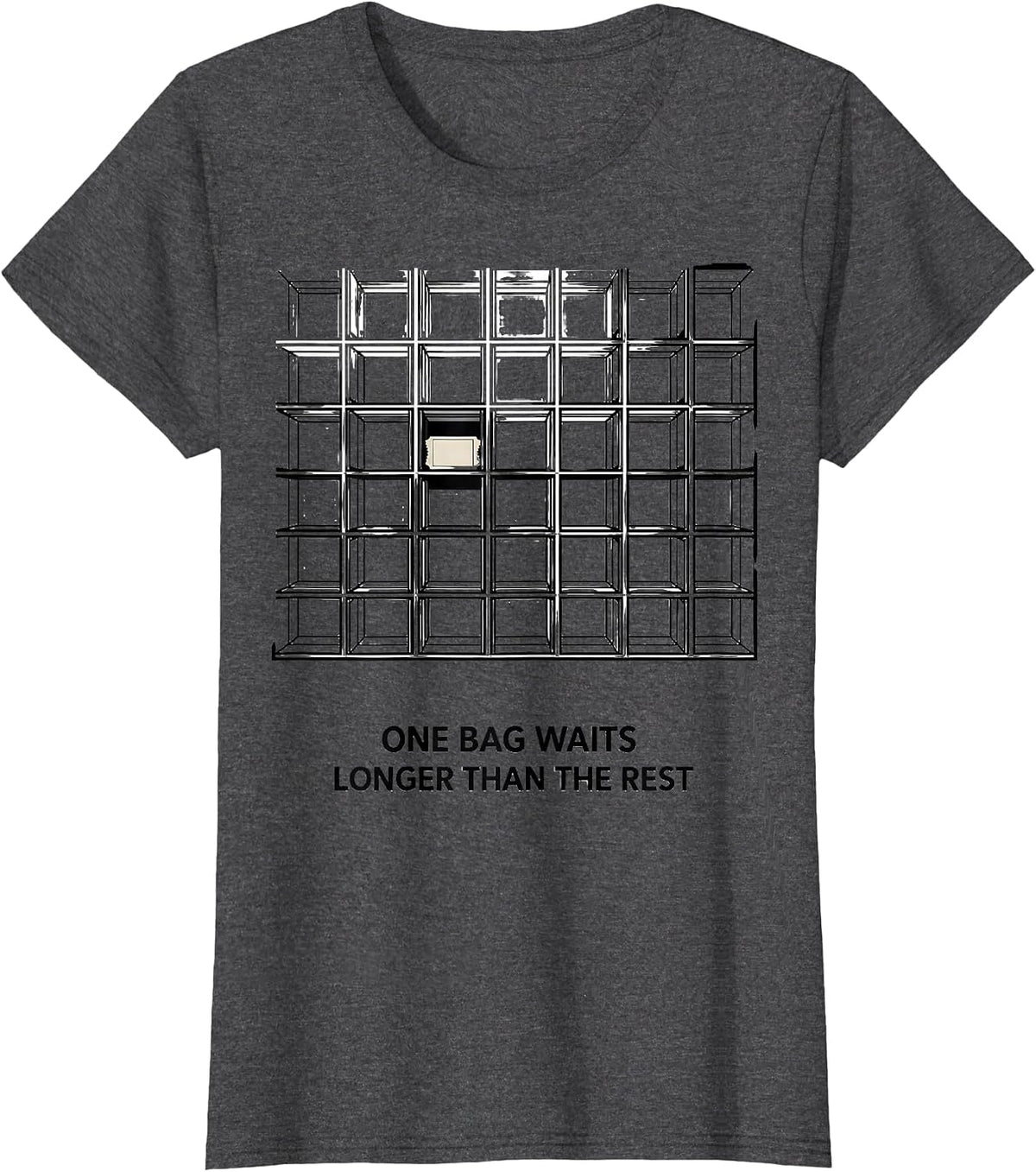 Women's One Bag Waits Longer Than The Rest Funny Pharmacy Squad T-Shirt - Dark Heather Grey