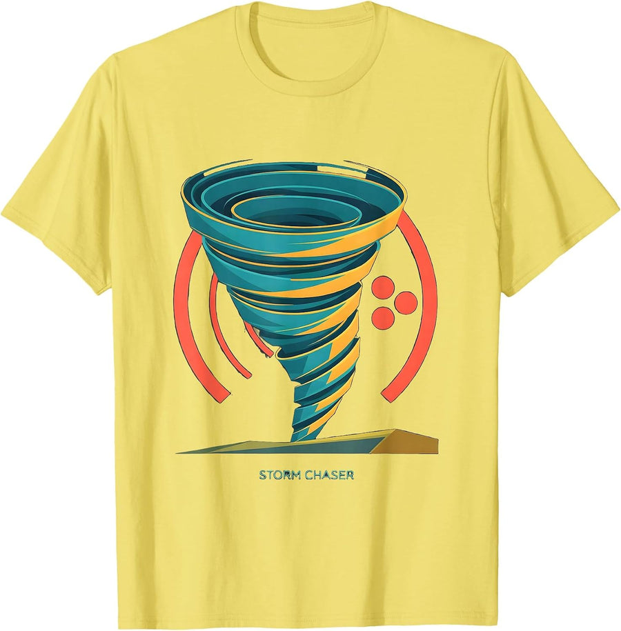 Men's Storm Chaser Meteorology Enthusiast Weather Hobbyist Humor T-Shirt - Lemon Yellow