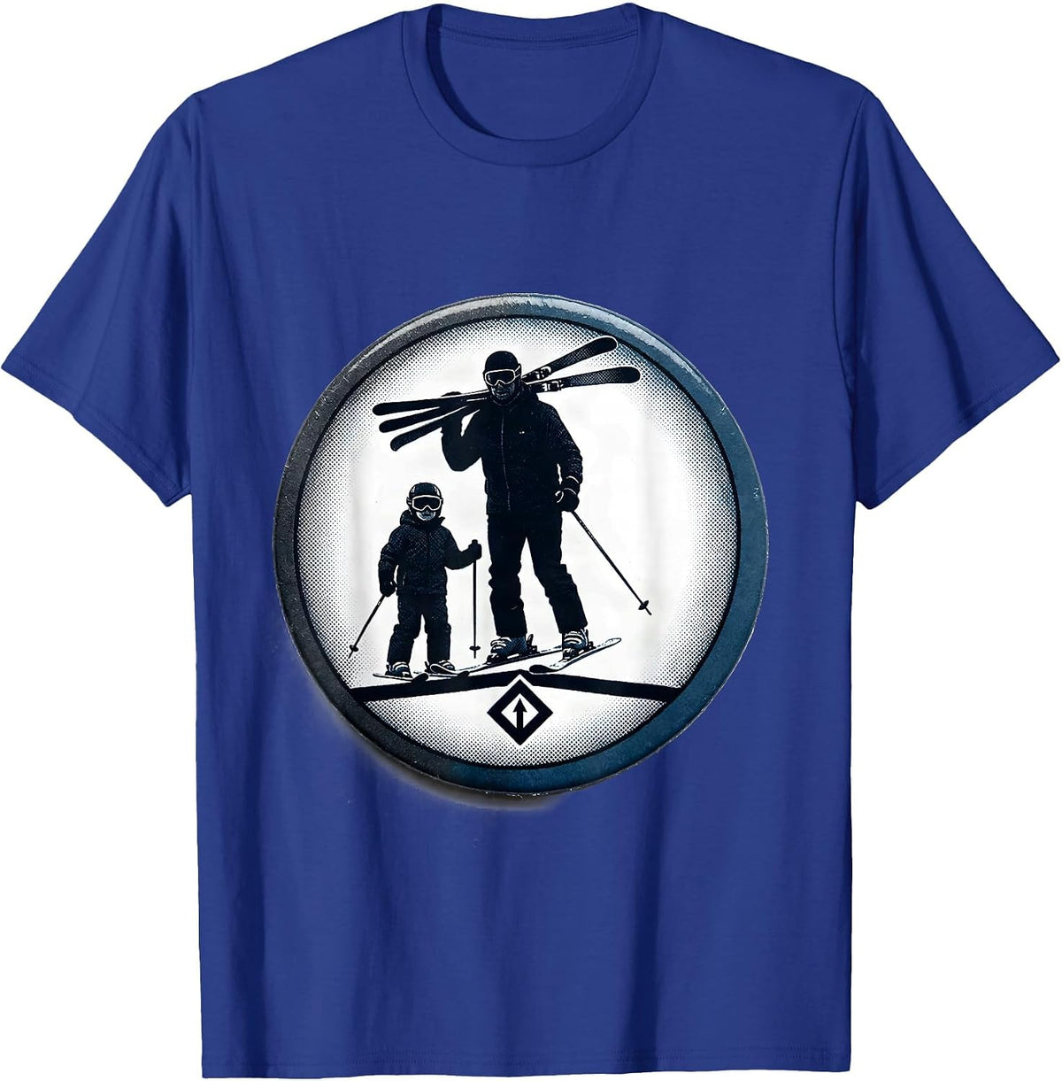 Sealed Skier Badge Family Skiing Humor T-Shirt - Royal Blue
