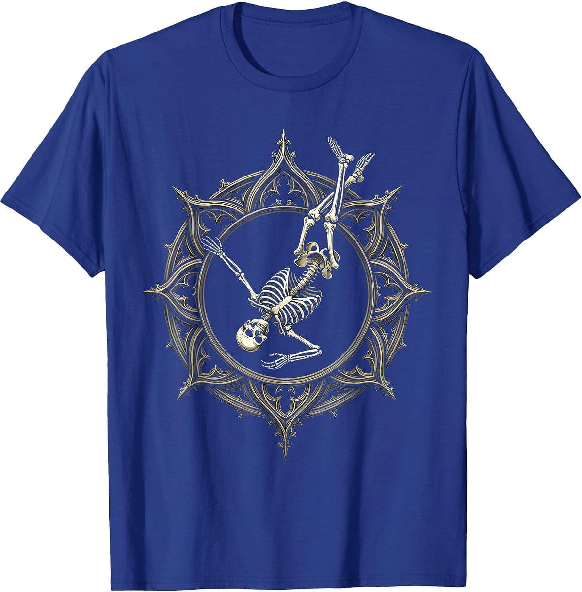 Men's Never Better Skeleton Backflip Graphic T-Shirt - Royal Blue
