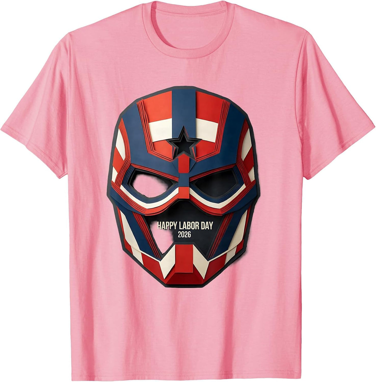 Men's Happy Labor Day 2026 Patriotic Union Worker Pride Gift T-Shirt - Pink