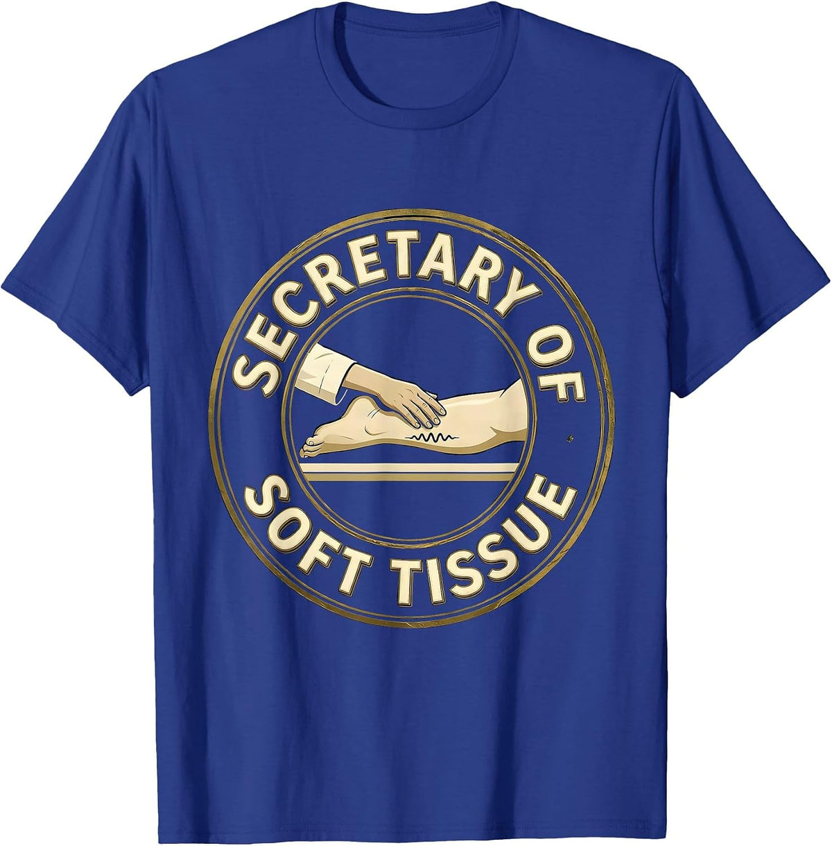 Men's Secretary Of Soft Tissue Funny Physical Therapist Massage T-Shirt - Royal Blue