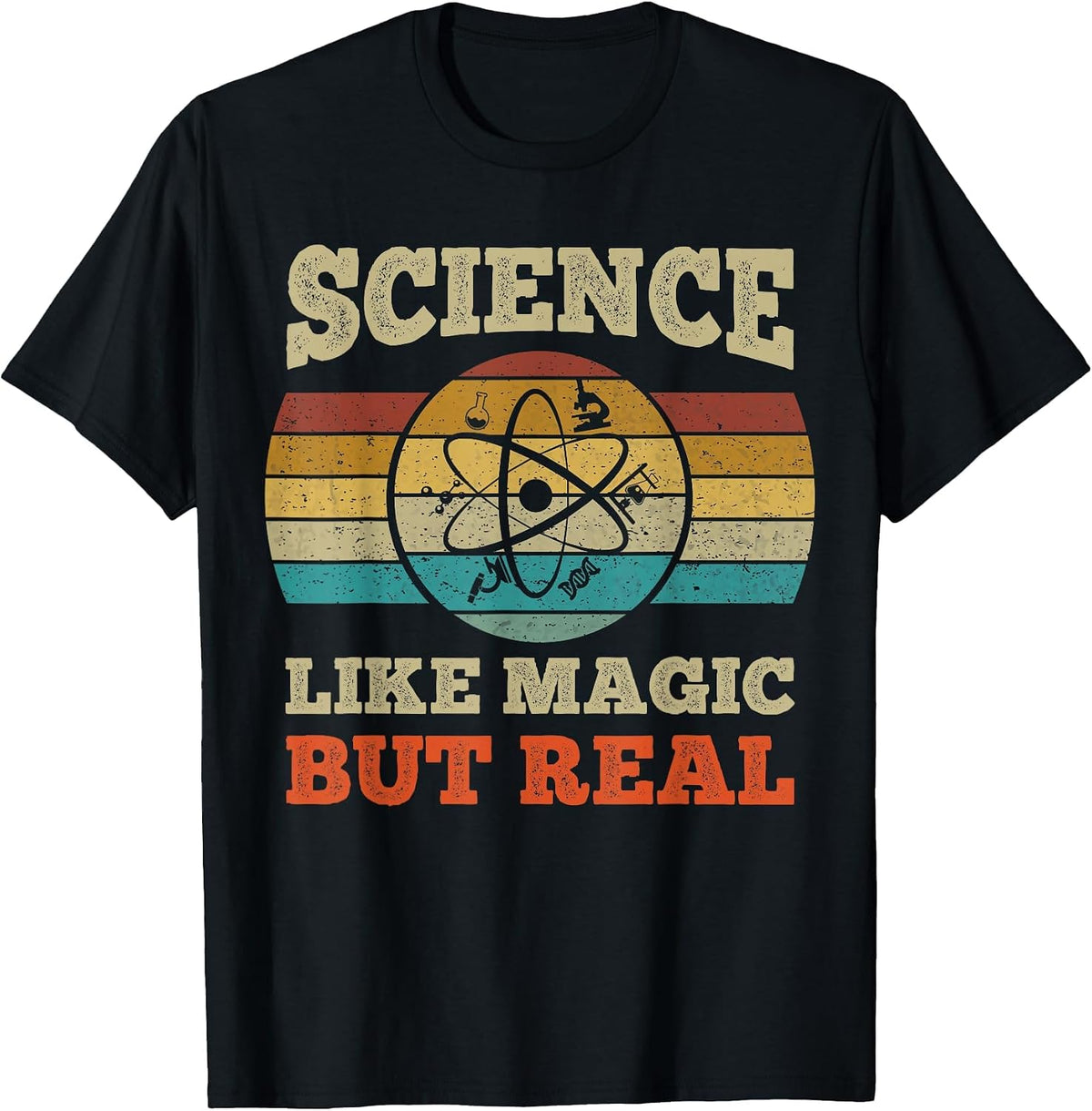 Science Like Magic But Real Shirt Science Teacher Geek Nerd T-Shirt - Black