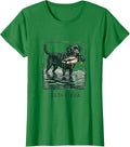 Women's Delta Local Rubber Stamp Black Lab Duck Hunting Southern T-Shirt - Kelly Green