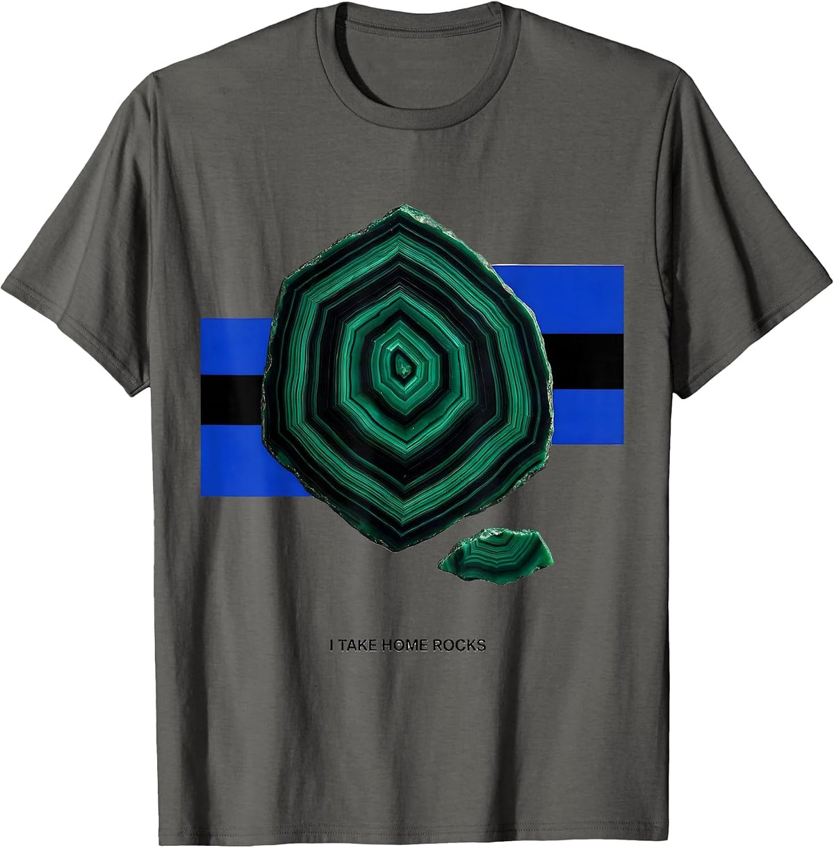 Men's I Take Home Rocks Funny Rock Collector Geologist Geology T-Shirt - Asphalt Grey