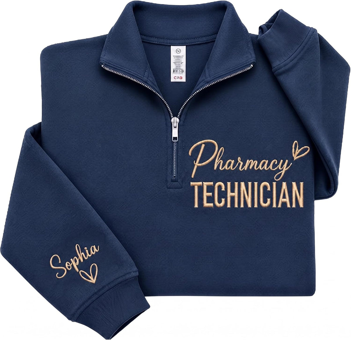 Chillever Custom Profession Quarter Zip Sweatshirt,Personalized Embroidered Work Shirt, Career Gift for Professionals - Hsl08