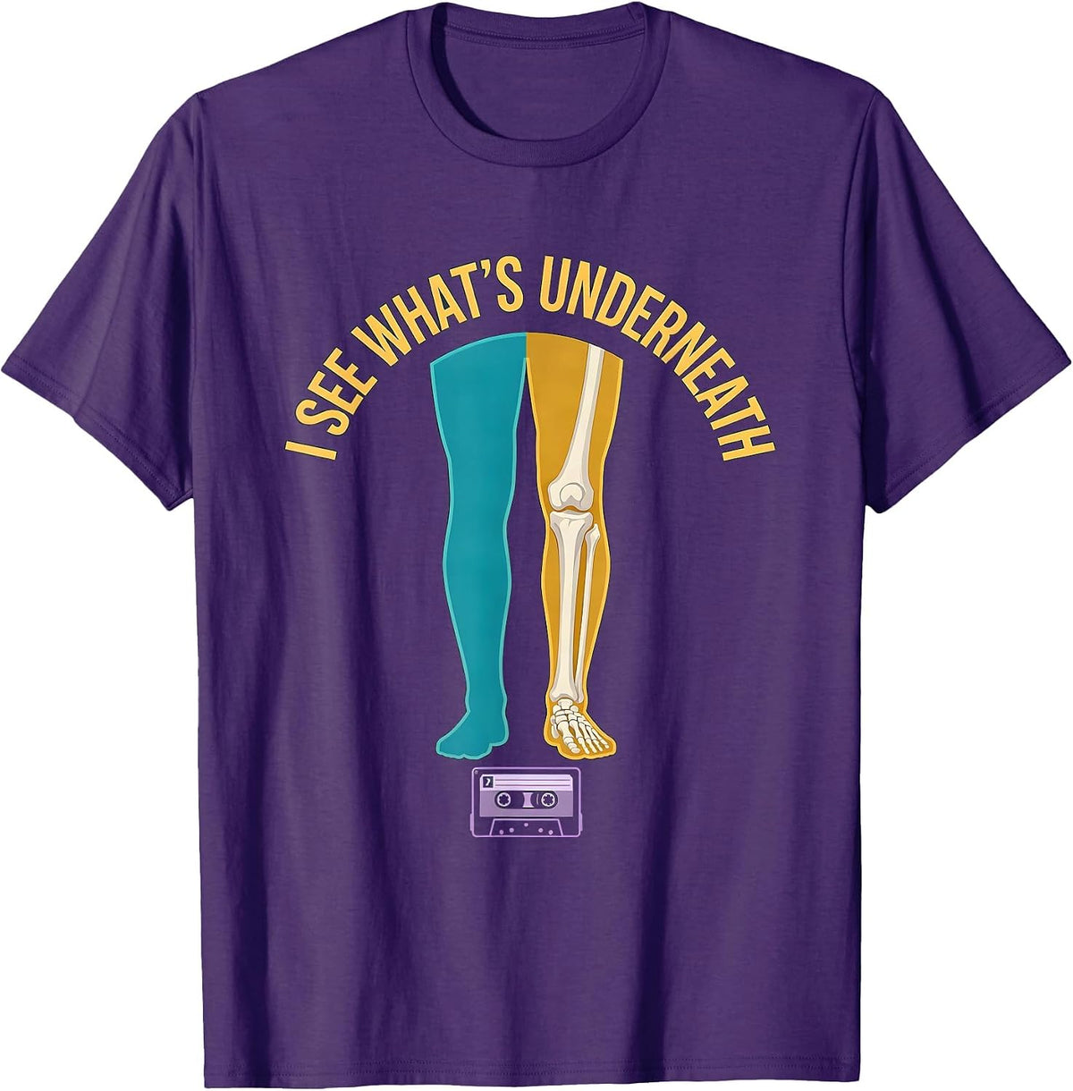 I See What's Underneath Funny Radiology Tech X-ray T-Shirt - Purple