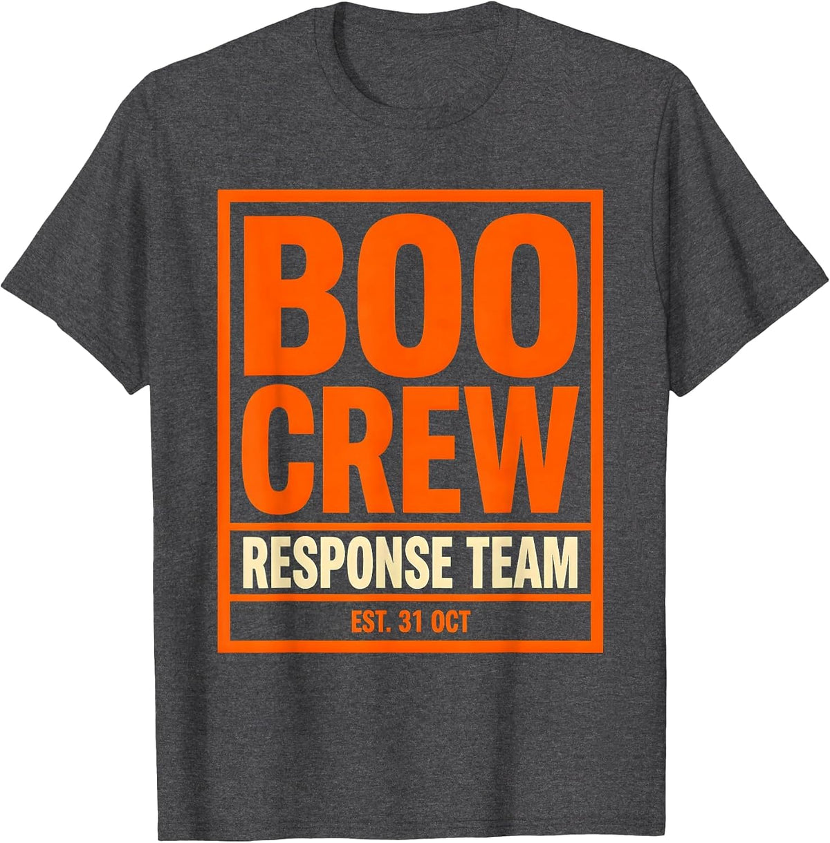 Men's Boo Crew Response Team Paramedic Halloween T-Shirt - Dark Heather Grey