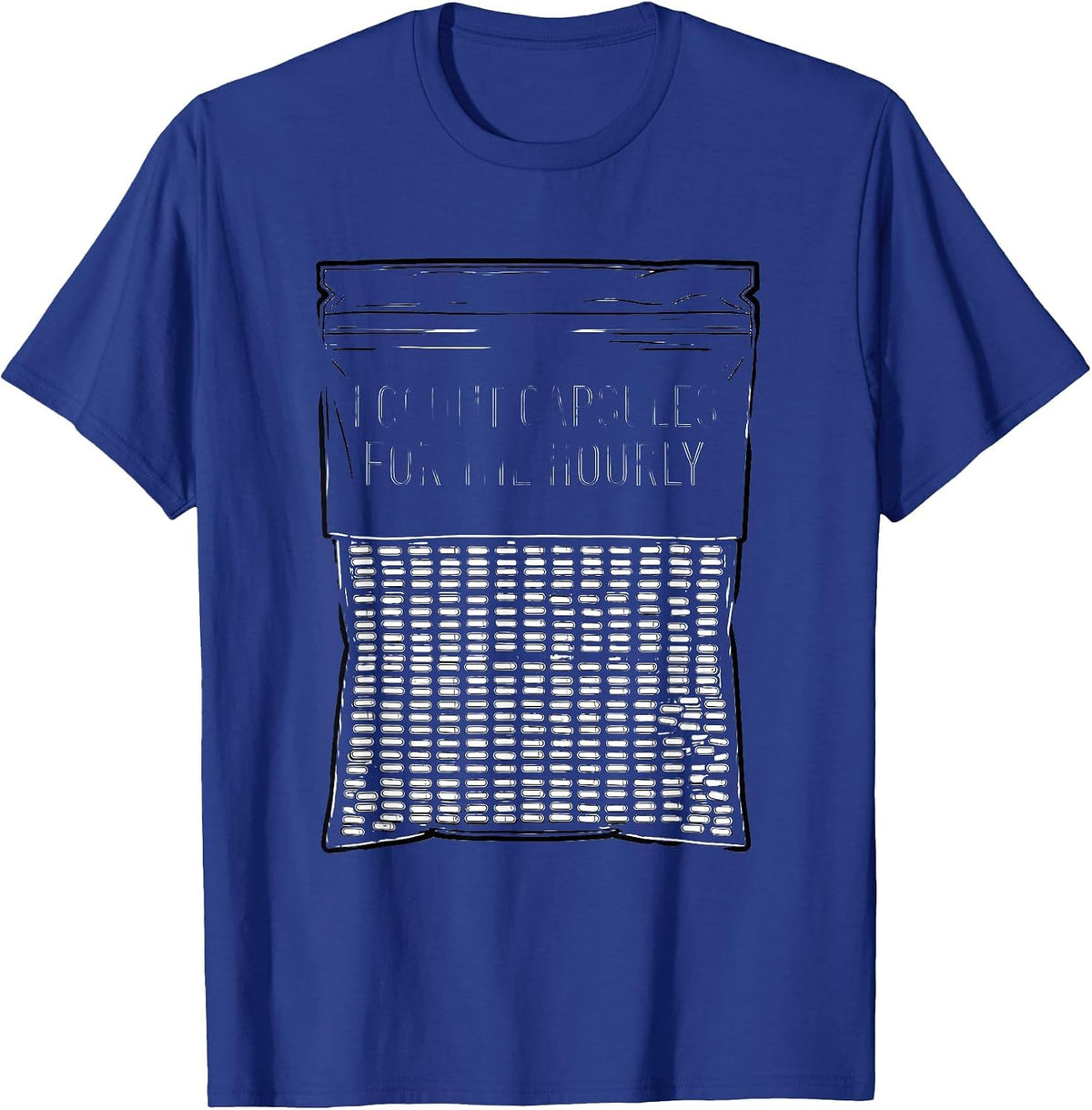 Men's I Count Capsules For The Hourly Funny Pharmacy Tech Humor T-Shirt - Royal Blue