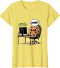Cookies Accepted Nerd Shirt Funny Computer Internet Coder T-Shirt, Women, Lemon Yellow, 3X-Large - As Pictured