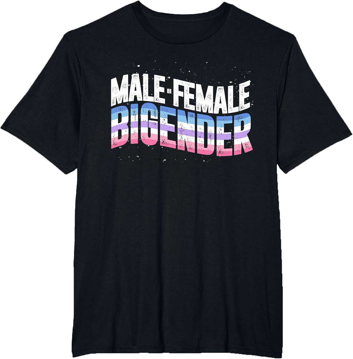 Bi Gender Flag Gay Pride Month Equality Queer LGBT Bigender T-Shirt - Black