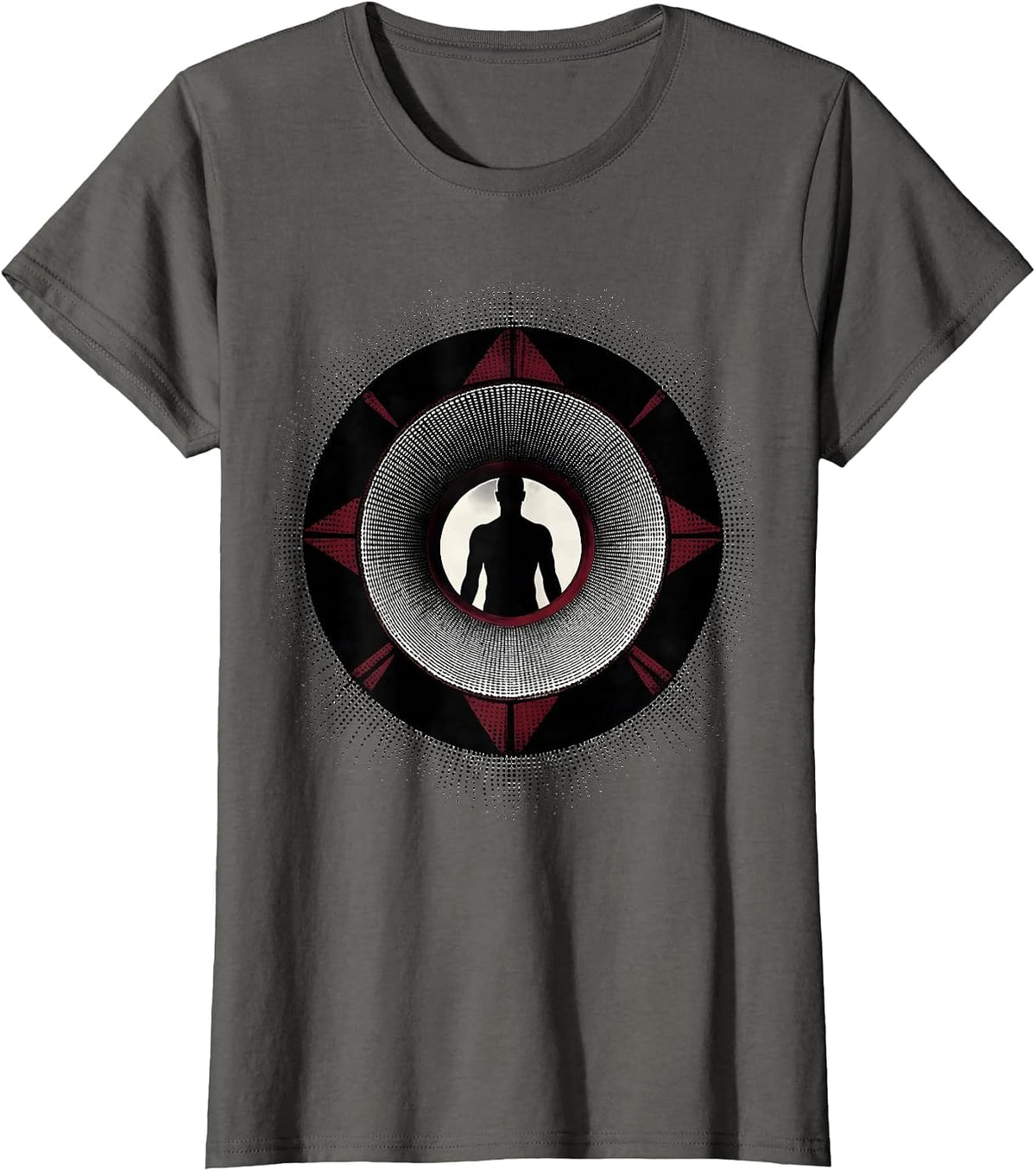 Women's MRI Machine Magnetic Field Lines Radiology Art T-Shirt - Asphalt Grey