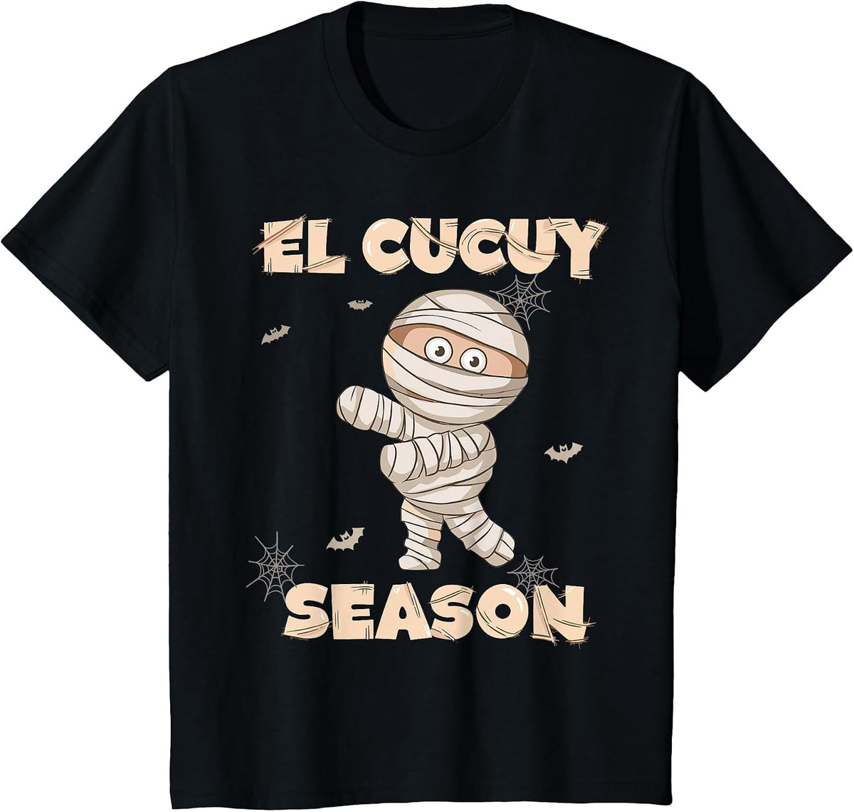 El Cucuy Season Funny Spanish Mummy Halloween Mexican T-Shirt - Black