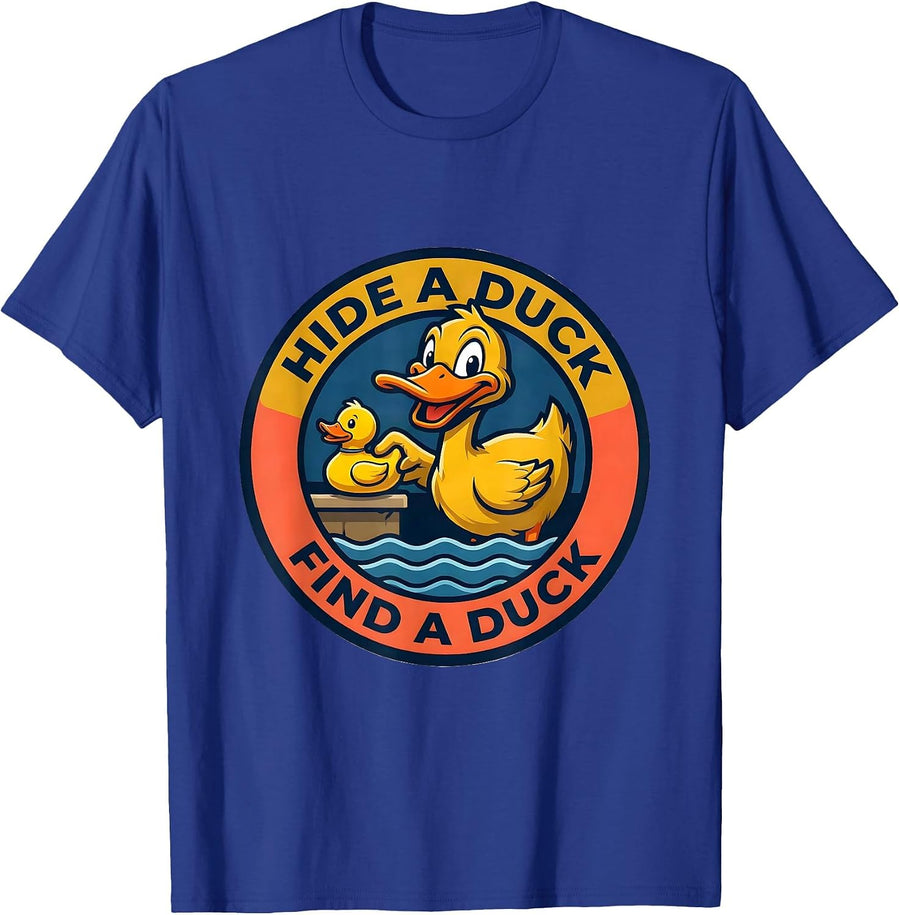 Hide A Duck Find A Duck Funny Cruise Duck Hunting Ice Cream T-Shirt - Royal Blue