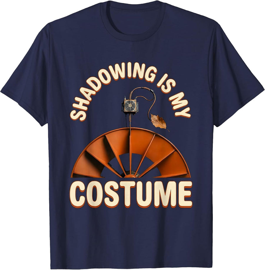 Shadowing Is My Costume Funny Sonographer Halloween T-Shirt - Navy Blue