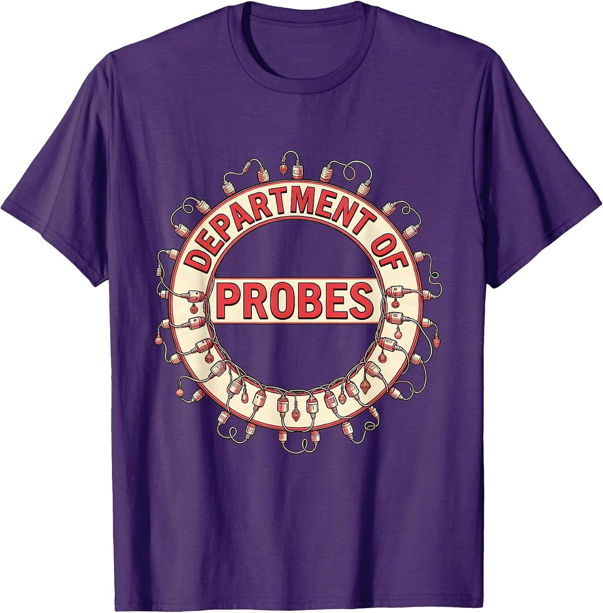 Department Of Probes Funny Sonographer Ultrasound Tech T-Shirt - Purple
