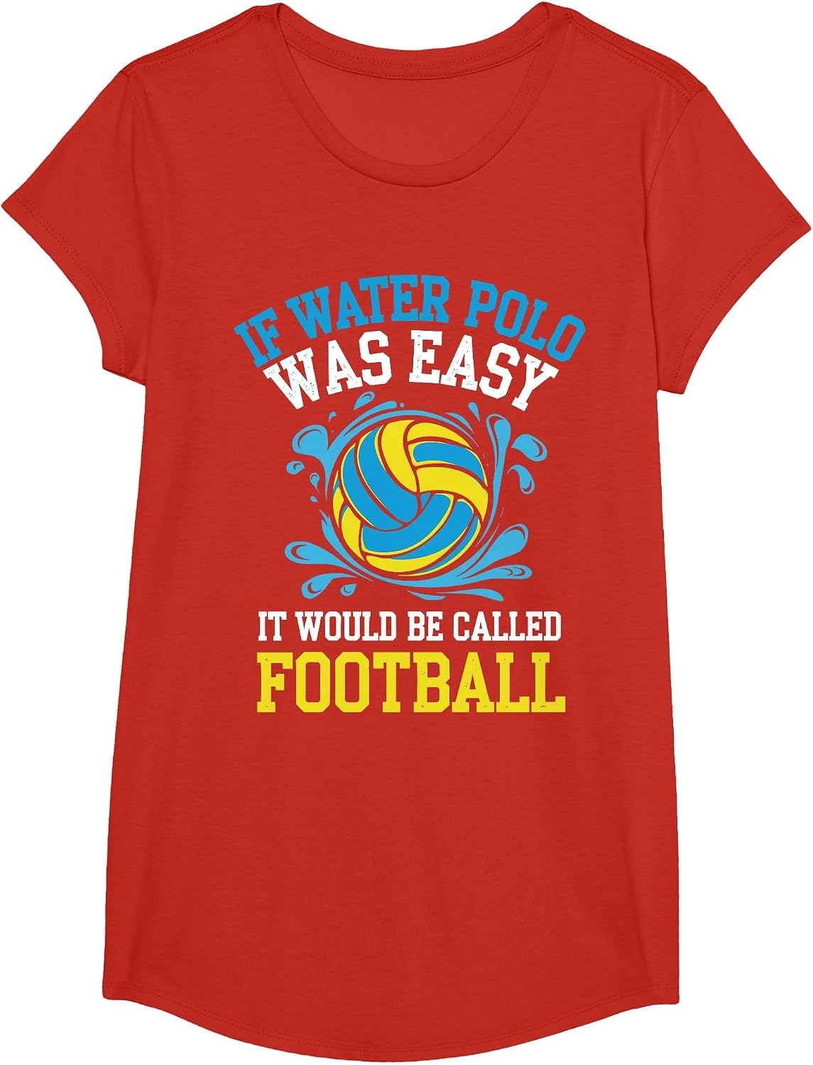 Water Polo Art for Men Women Water Polo Player Waterpolo T-Shirt - Girls Red