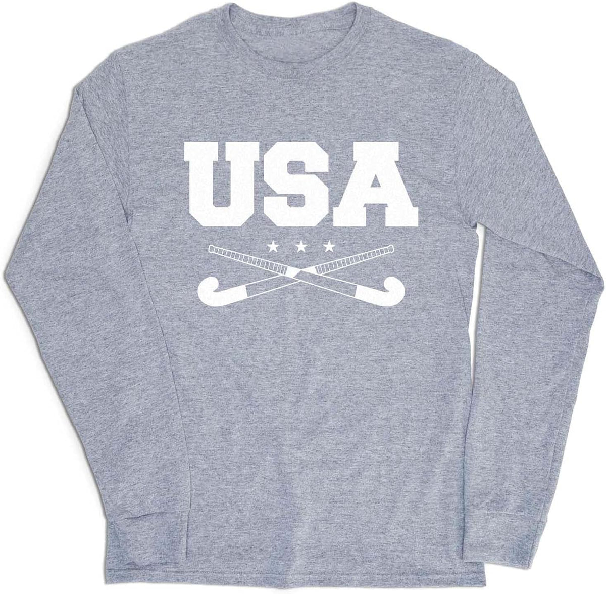 ChalkTalkSPORTS Field Hockey Long Sleeve Shirt - USA - Youth & Adult - Gray