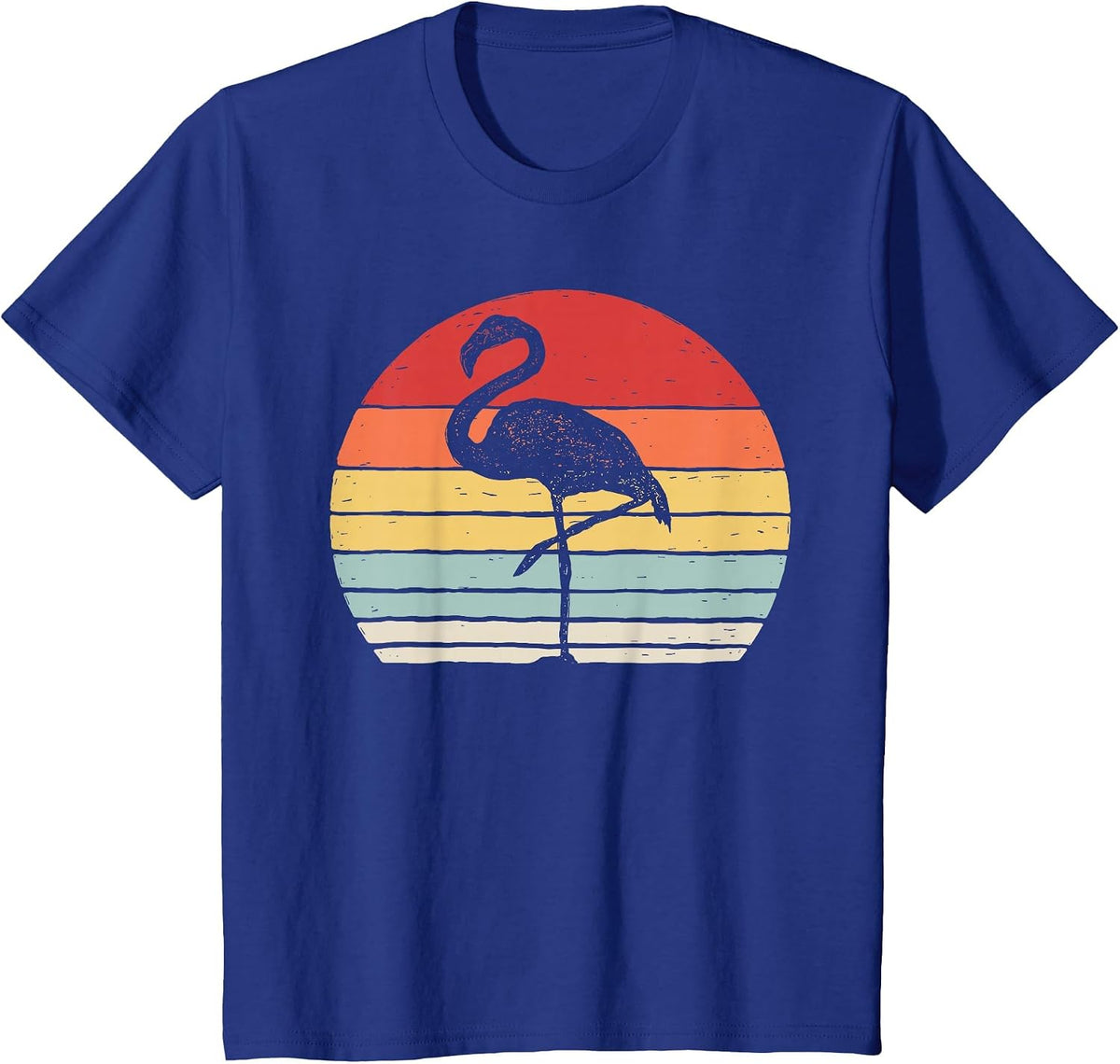 Vintage Retro Flamingo T-Shirt - Royal Blue