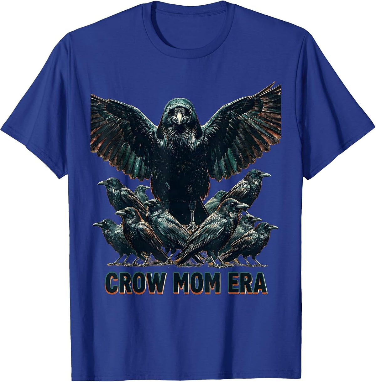 Men's Crow Mom Era Proud Bird Lover Design T-Shirt - Royal Blue