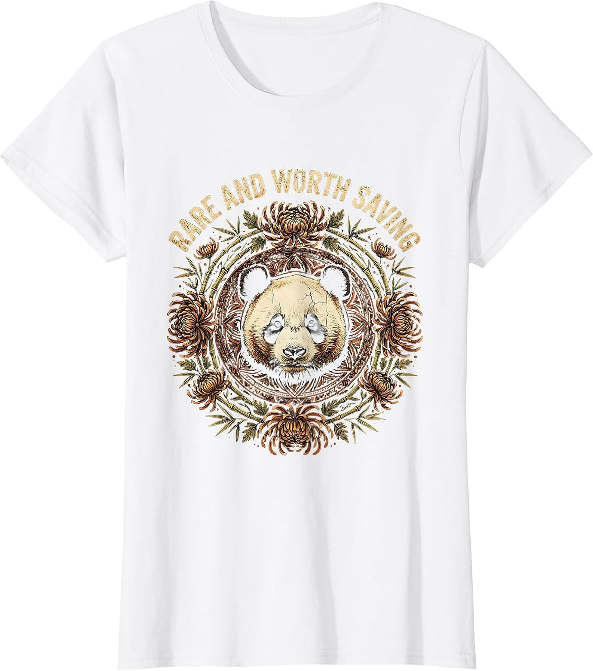 Women's Rare and Worth Saving Panda Conservation Design T-Shirt - White