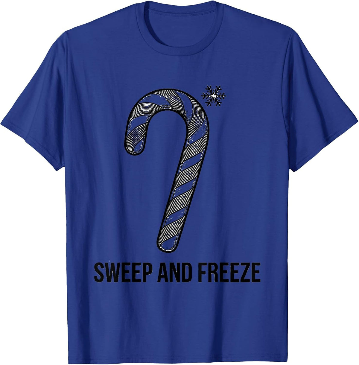 Men's Sweep And Freeze Funny Medical Tech Christmas Sonographer T-Shirt - Royal Blue