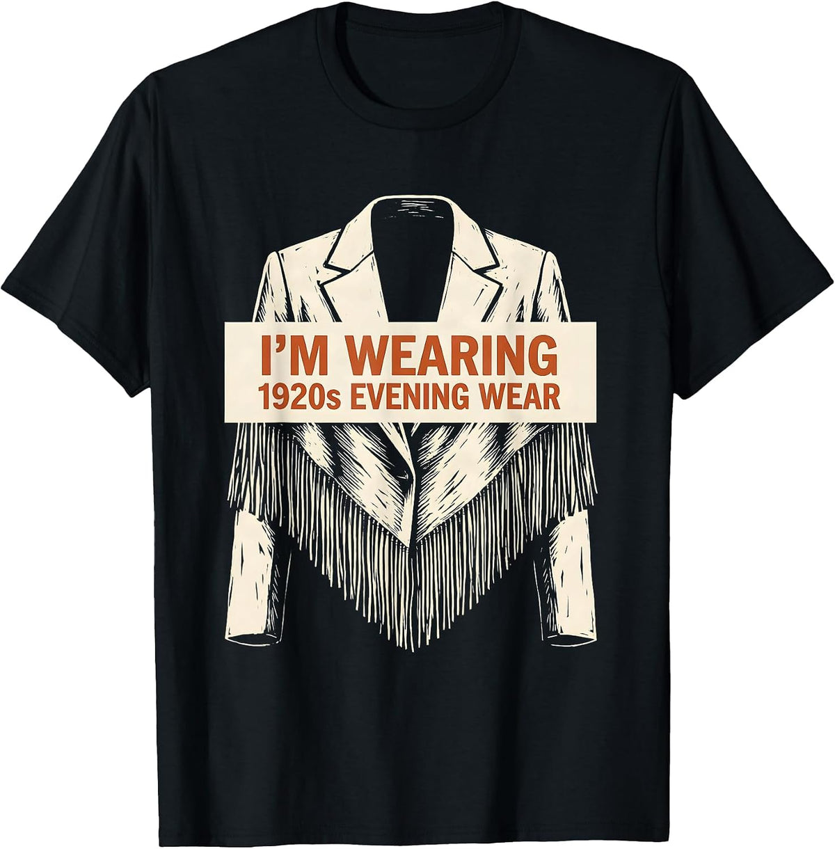 Men's I'm Wearing 1920s Evening Wear Vintage Roaring Twenties T-Shirt - Black