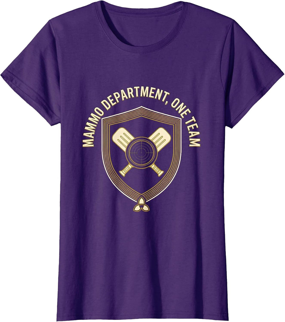 Women's Mammo Department One Team Radiology Tech Rad Tech X-Ray T-Shirt - Purple