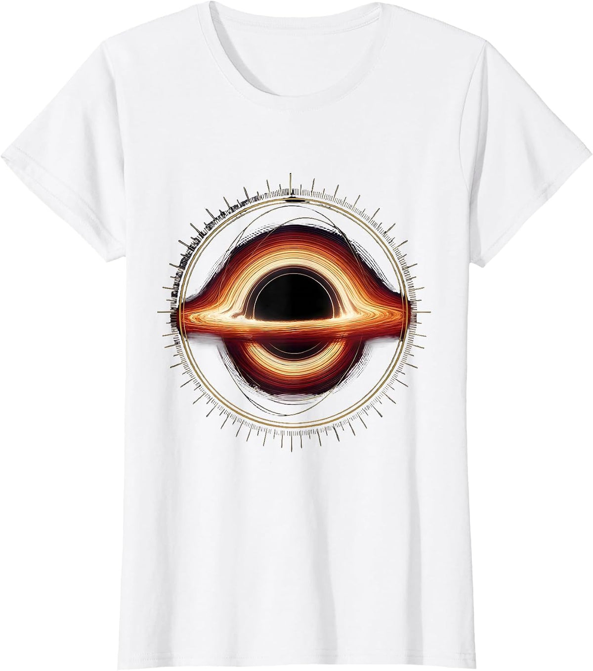 Women's Black Hole Physics Diagram Astrophysicist Space Science T-Shirt - White