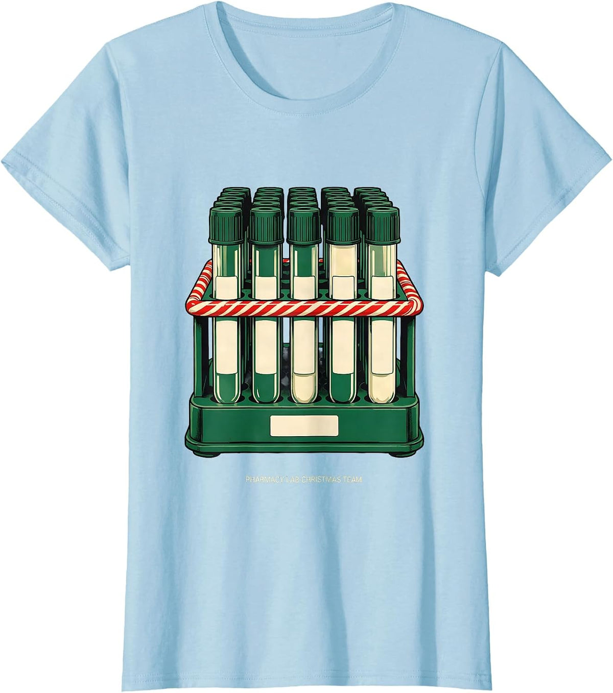 Pharmacy Lab Christmas Team Funny Pharmacy Tech Squad T-Shirt - Baby Blue