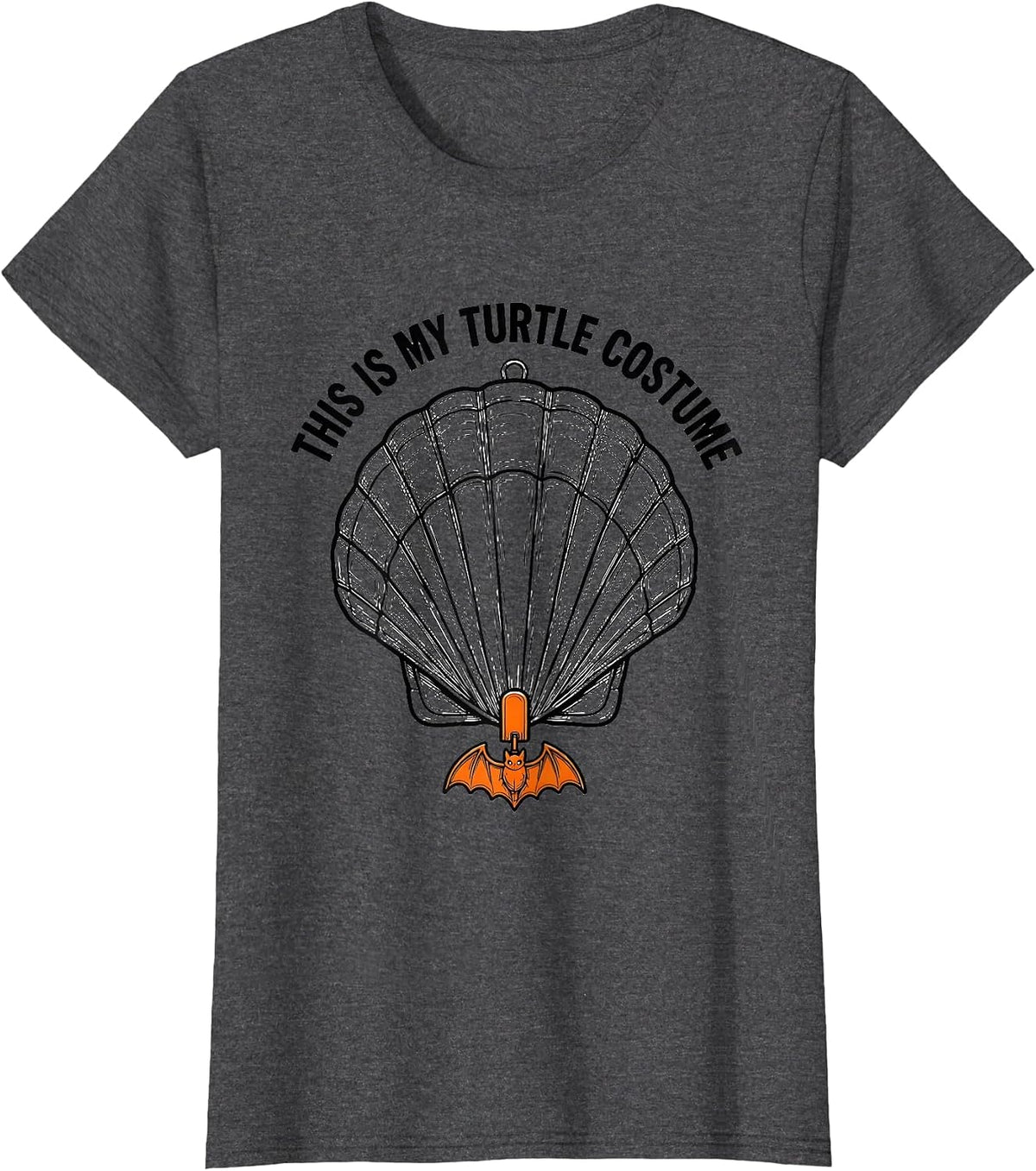 Women's This Is My Turtle Costume Funny Halloween Turtle Lover Gift T-Shirt - Dark Heather Grey
