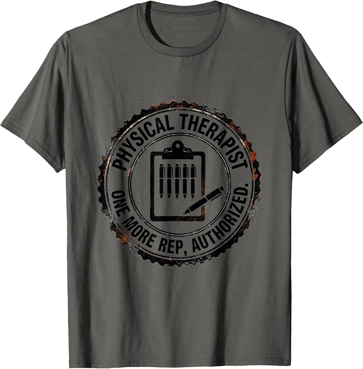 Men's Physical Therapist One More Rep Authorized PT T-Shirt - Asphalt Grey