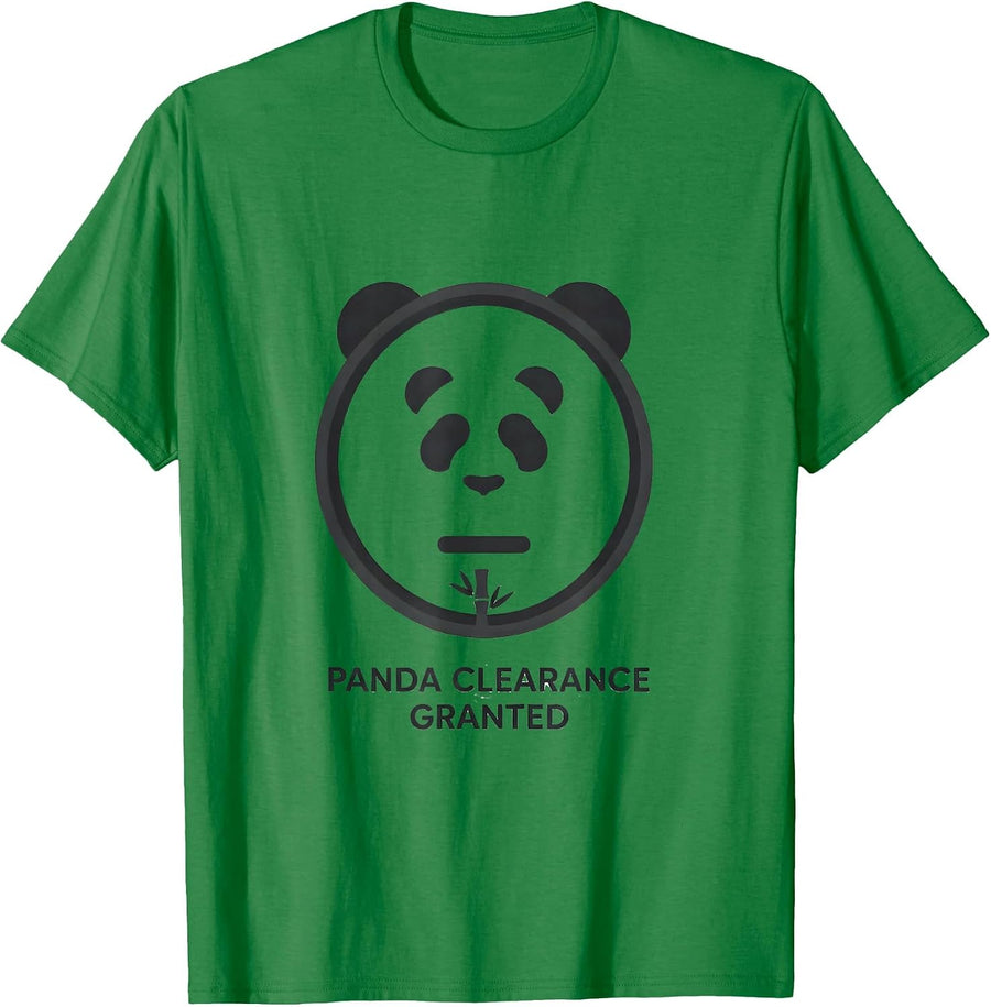 Men's Panda Clearance: Granted Funny Panda Lover Novelty Gift T-Shirt - Kelly Green