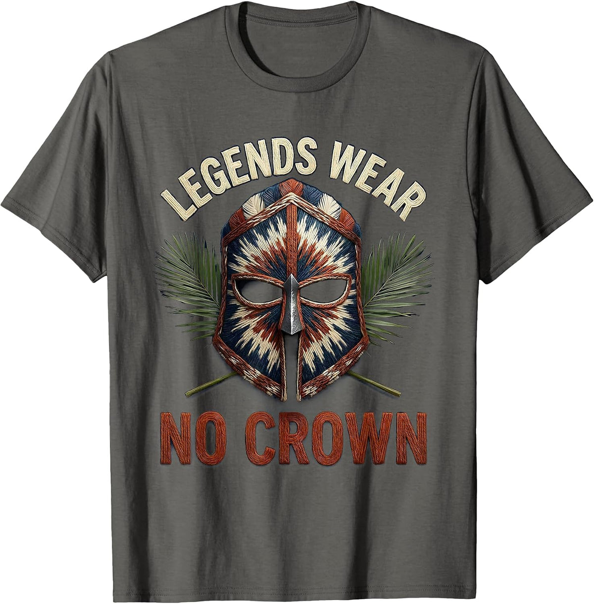 King Baldwin Legends Wear No Crown Design T-Shirt - Asphalt Grey