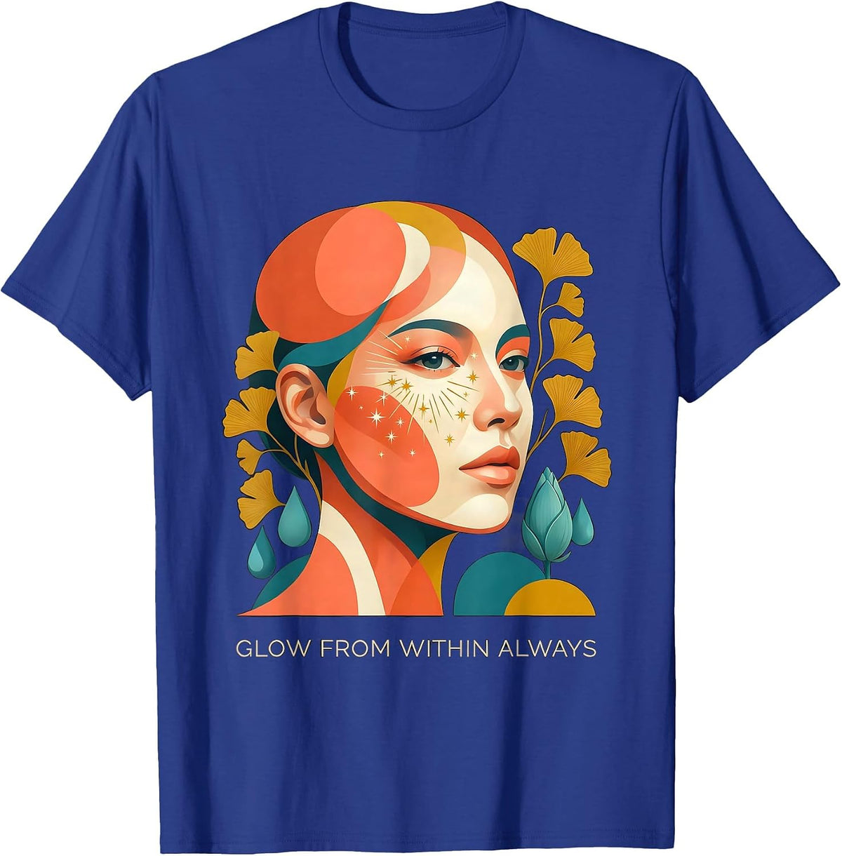 K-Beauty Glass Skin Glow From Within Always T-Shirt - Royal Blue