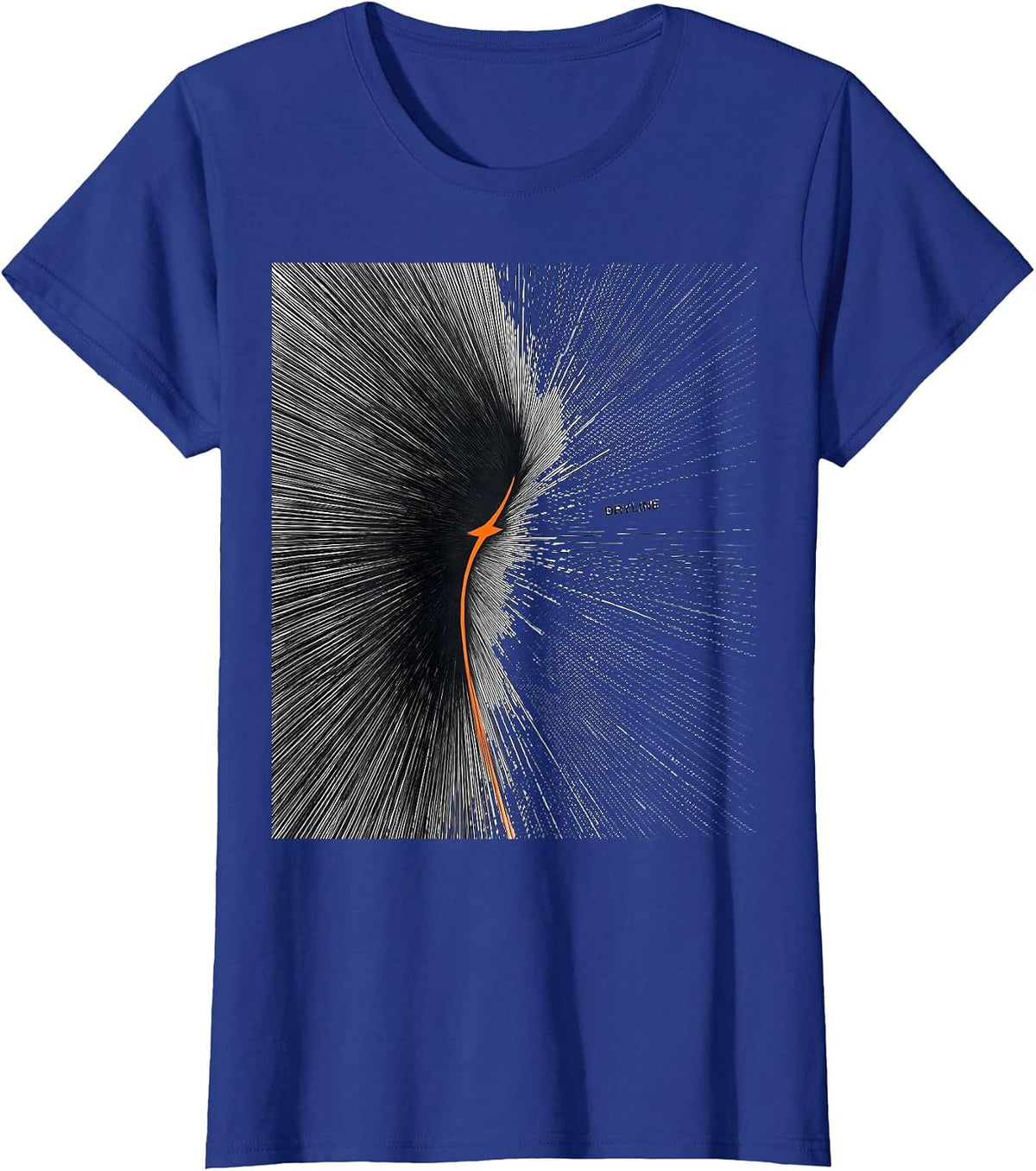Women's Dryline Generative Plotter Storm Chaser Tornado Meteorology T-Shirt - Royal Blue