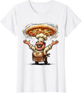 Women's Pizza Dough Toss Chef Illustration T-Shirt - White