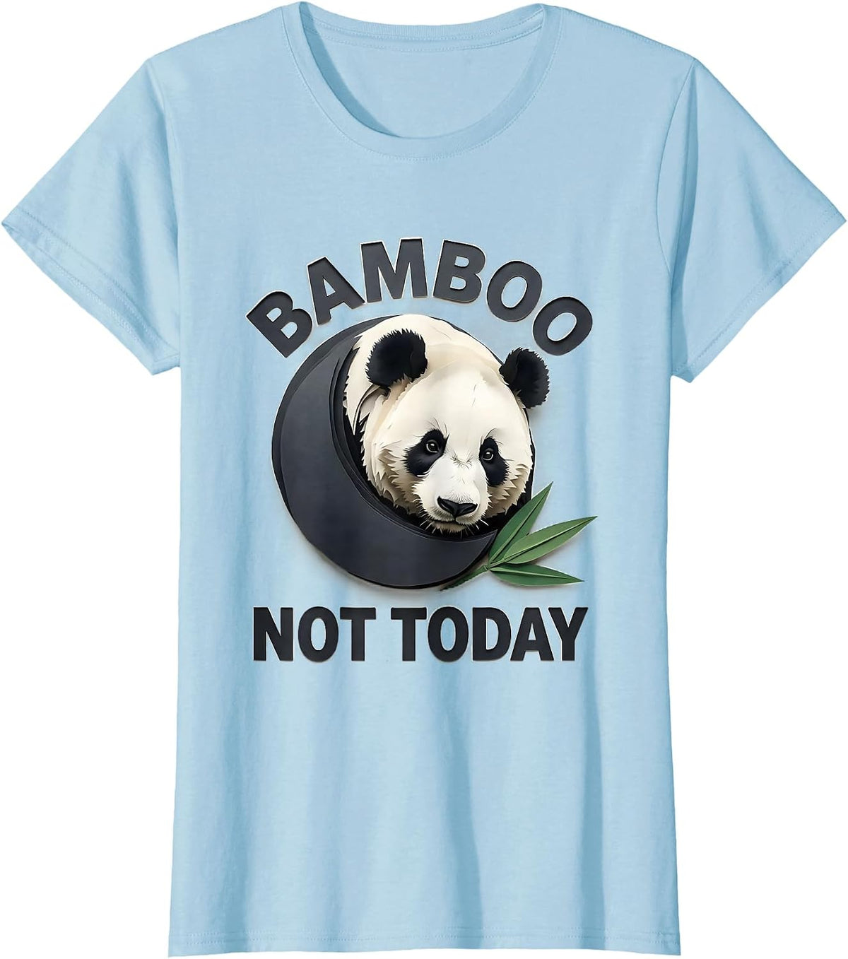 Women's Bamboo, Not Today Cute Panda Lover Funny Animal Humor T-Shirt - Baby Blue