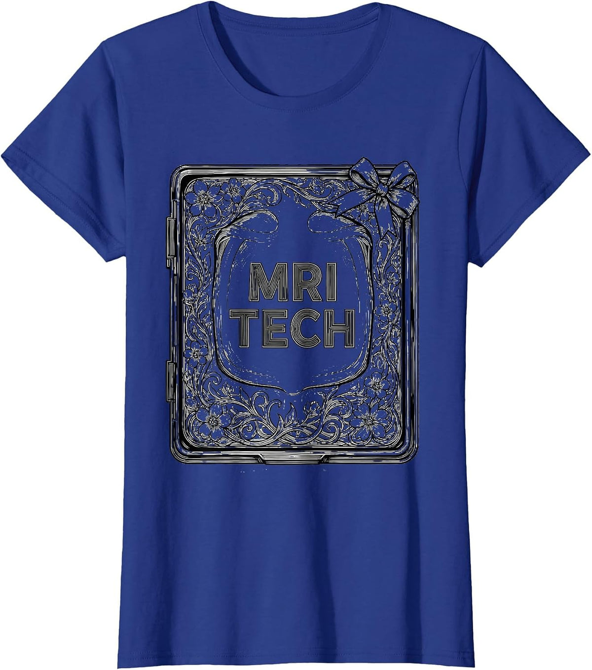 Women's MRI TECH Cute Radiology Tech Coquette Playful Pride T-Shirt - Royal Blue