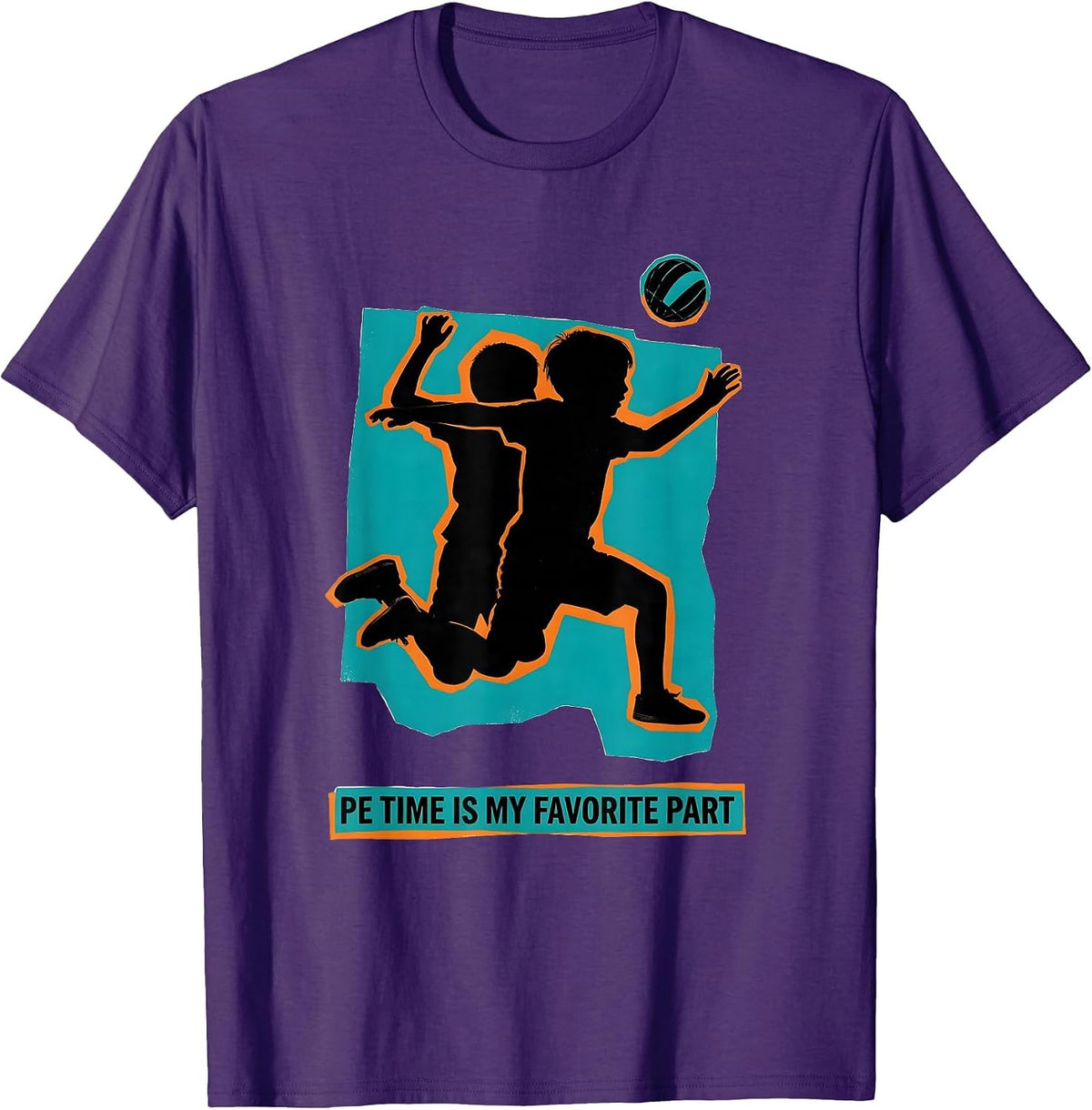PE Time Is My Favorite Part Funny PE Teacher Back To School T-Shirt - Purple
