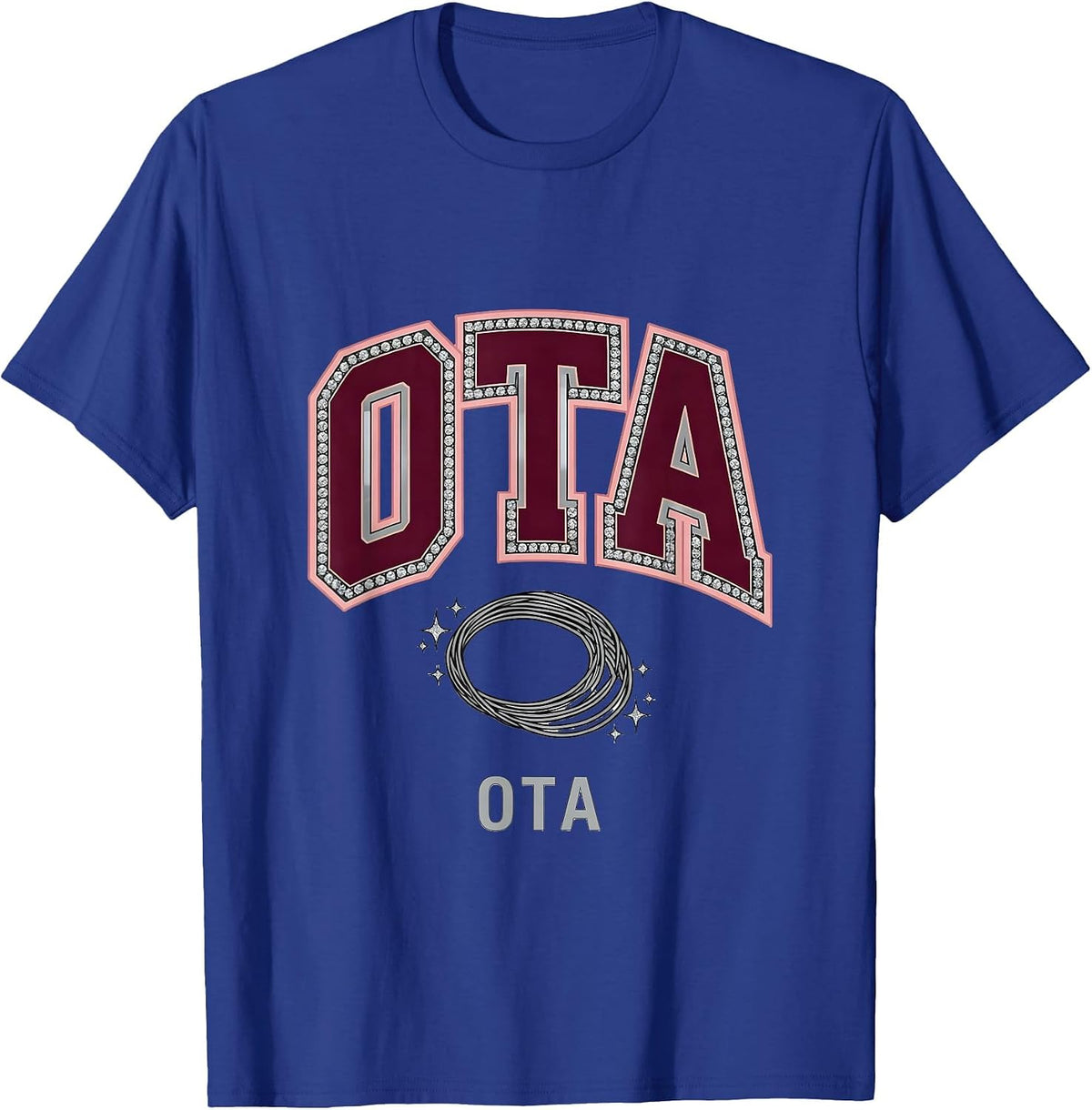 OTA Sparkle Varsity OT Physical Therapy Therapist Pride T-Shirt - Royal Blue