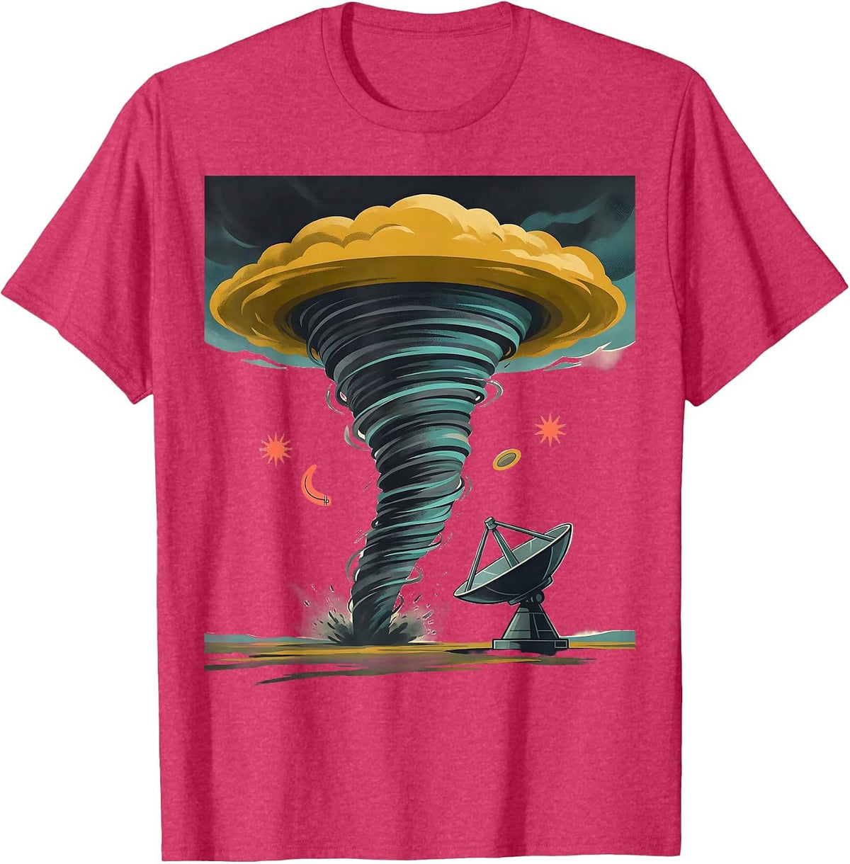 Tornado Chaser Storm Weather Enthusiast Meteorology Humor T-Shirt - Red Heather