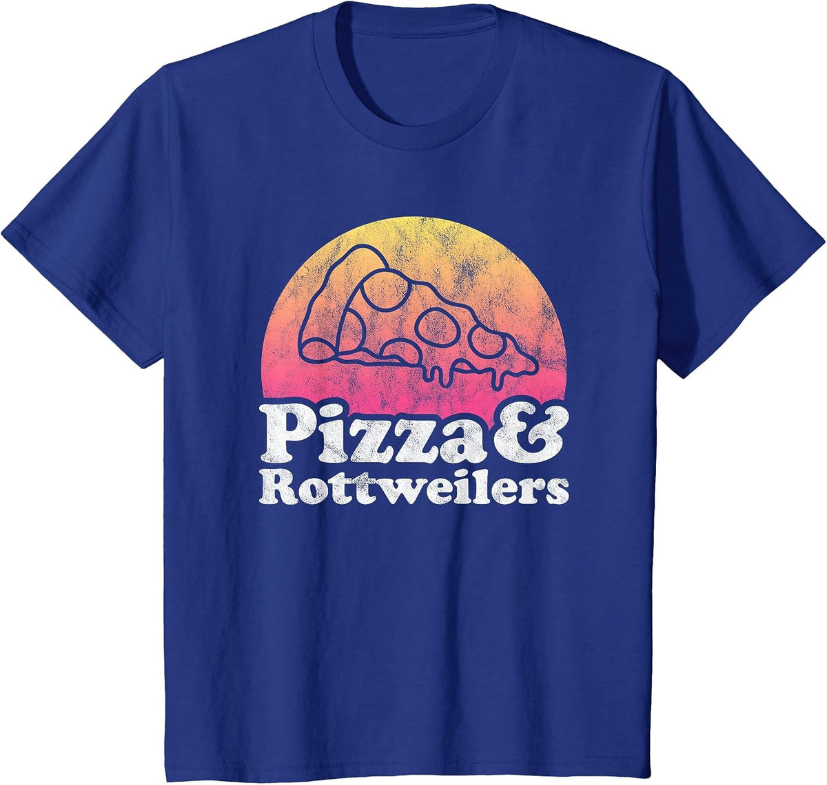 Pizza and Rottweilers or Rottweiler T-Shirt - Royal Blue