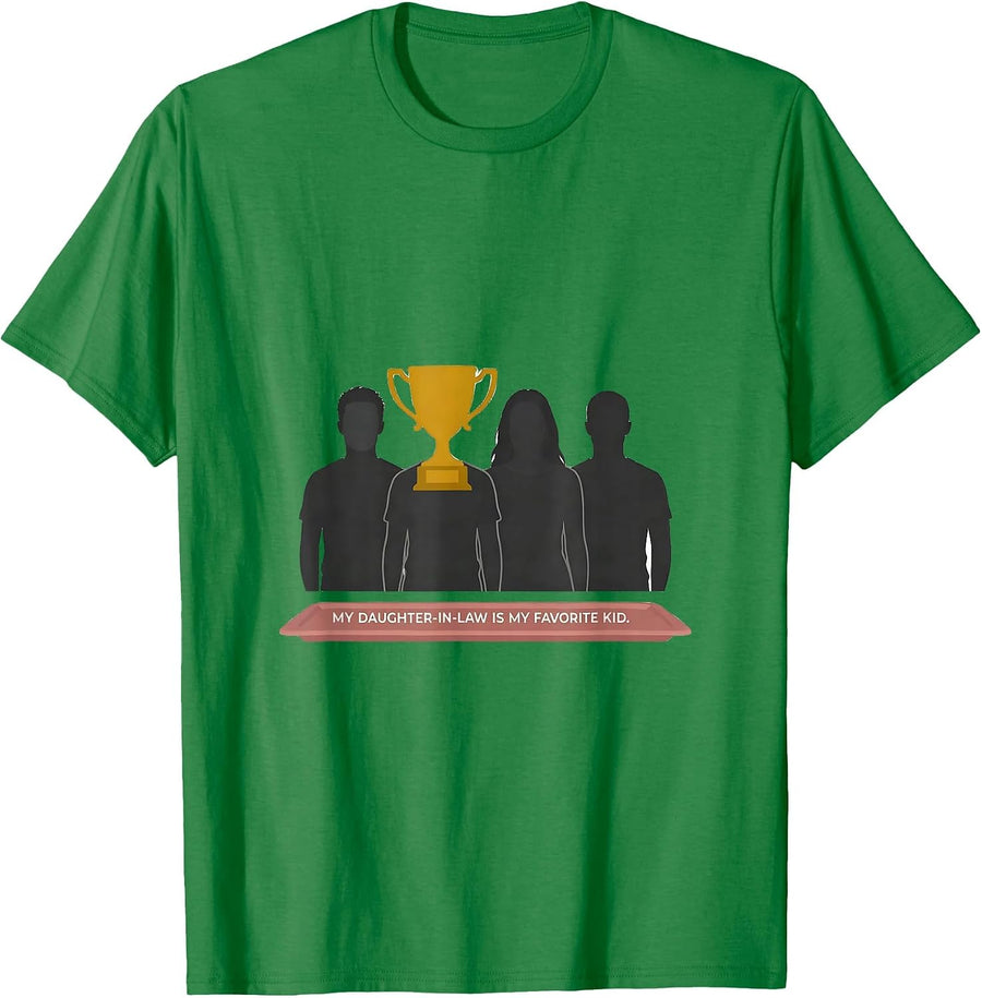 Men's My Daughter-In-Law Is My Favorite Kid Funny Parent In-Law T-Shirt - Kelly Green