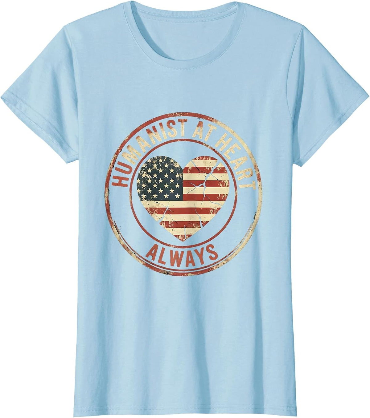 Humanist At Heart Always Renaissance Design T-Shirt - Baby Blue