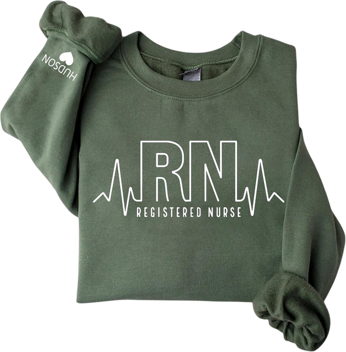 Custom Registered Nurse Sweatshirt with Name, Personalized RN Sweater, Nurse Appreciation Clothing, Nurse Gift - Ds3