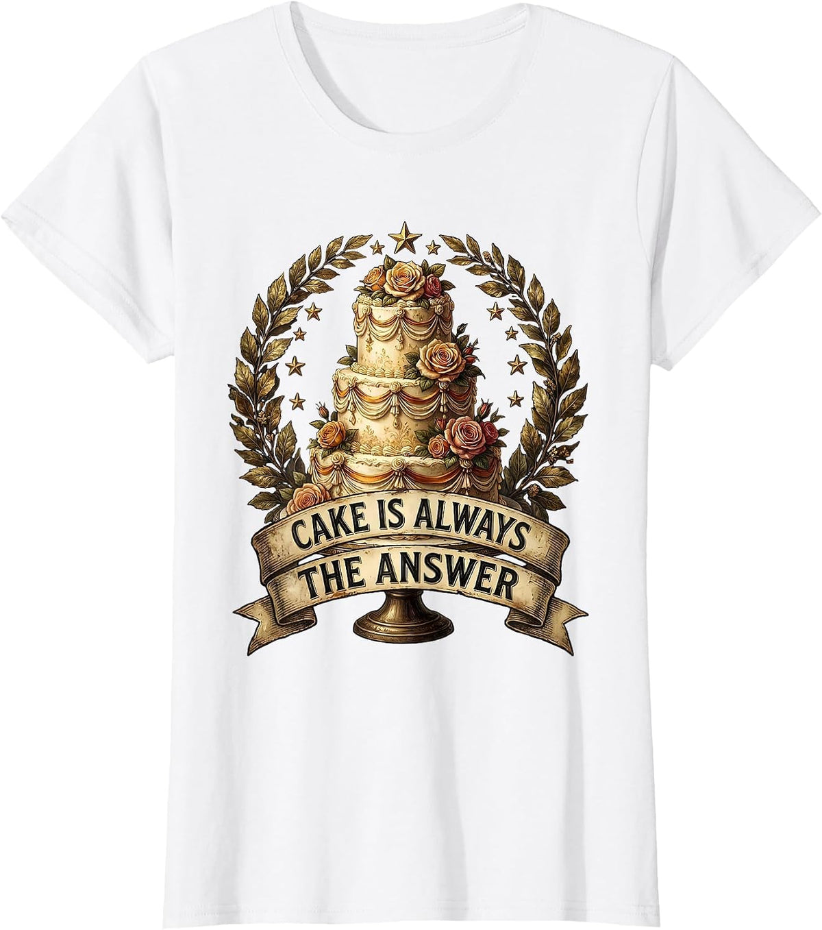 Cake Is Always The Answer Birthday Girl Design T-Shirt - White